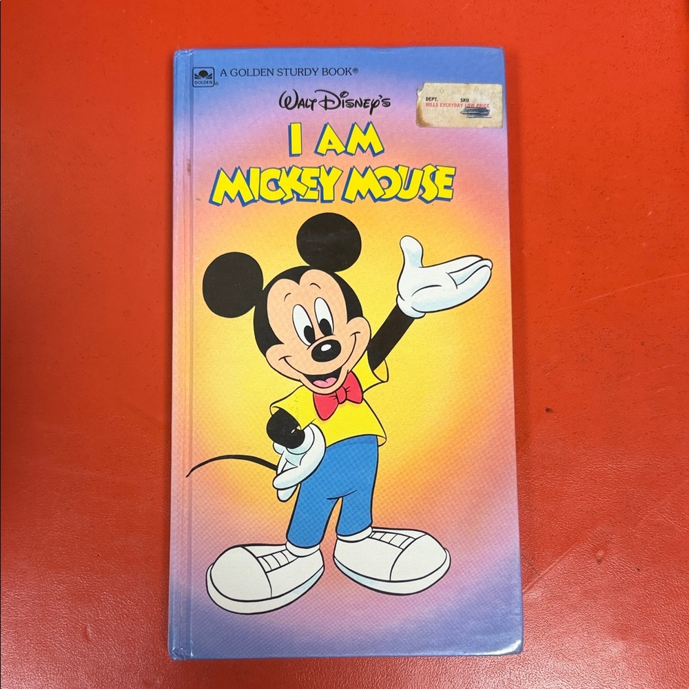 1991 Vintage Disney I Am Mickey Mouse Book - Blue and Yellow Cover